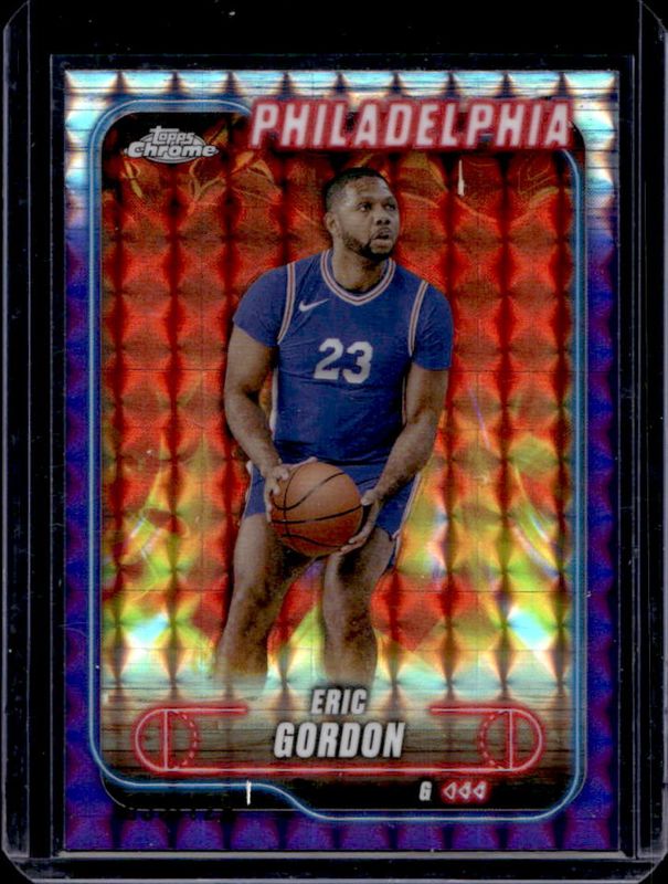 Eric Gordon 2024 Topps Chrome #26 Purple Geometric Refractor /129 RAW