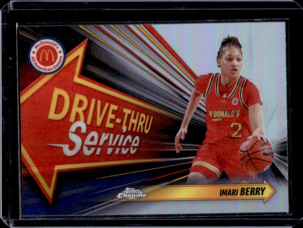 Imari Berry 2024 Topps Chrome McDonald's All-American #DTS-IMB Drive-Thru Service - Refractor RAW