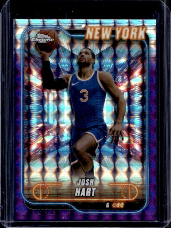 Josh Hart 2024 Topps Chrome #71 Blue Sonar Refractor /125 RAW