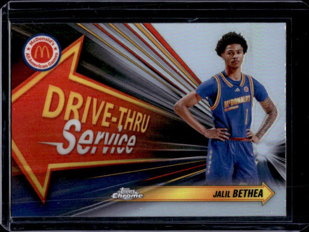 Jalil Bethea 2024 Topps Chrome McDonald's All-American #DTS-JAB Drive-Thru Service - Refractor RAW
