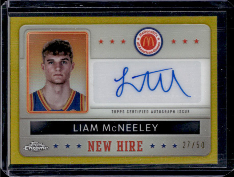 Liam McNeeley 2024 Topps Chrome McDonald's All-American #NHB-LIA New ...