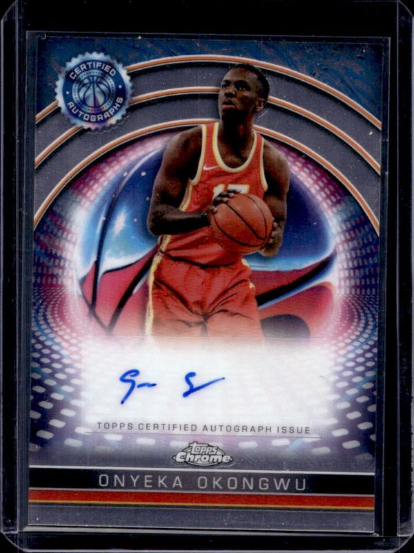 Onyeka Okongwu 2024 Topps Chrome #TCAI-OO Certified Autographs Issue RAW