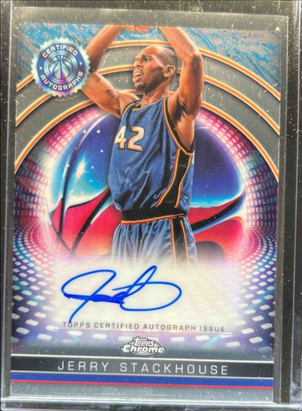 Jerry Stackhouse 2024 Topps Chrome #TCAI-JS Certified Autographs Issue RAW
