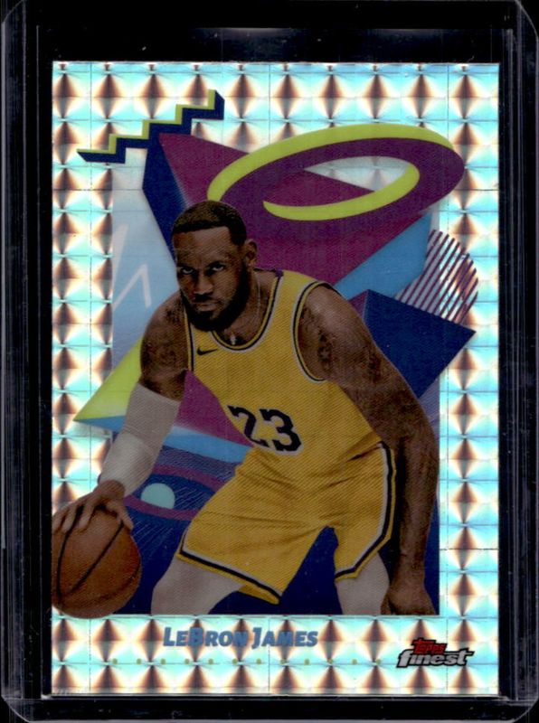 LeBron James 2024 Topps Finest #239 Base Rare - Geometric Refractor RAW