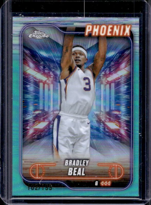 Bradley Beal 2024 Topps Chrome #170 Aqua Refractor /199 RAW