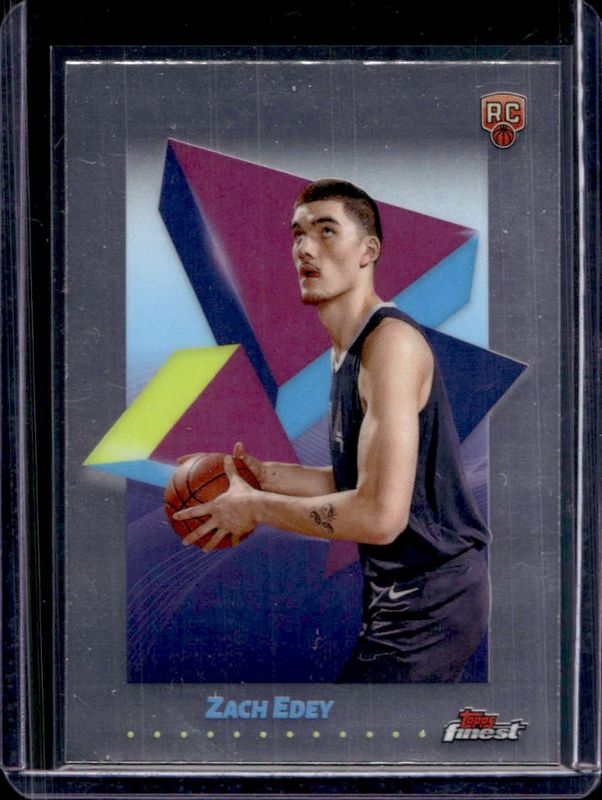 Zach Edey 2024 Topps Finest #48 Base Common Rookie RAW