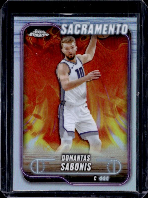Domantas Sabonis 2024 Topps Chrome #153 Refractor RAW