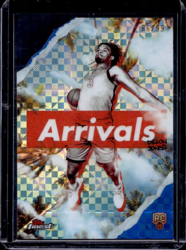 Dillon Jones 2024 Topps Finest #A-24 Arrivals - Blue X-Fractor /99 RAW