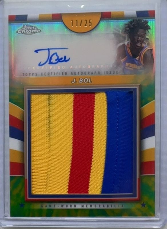 J Bol 2024 Topps Chrome McDonald's All-American #GPA-JBO Golden Patch Autographs - Tie-Dye /25 RAW