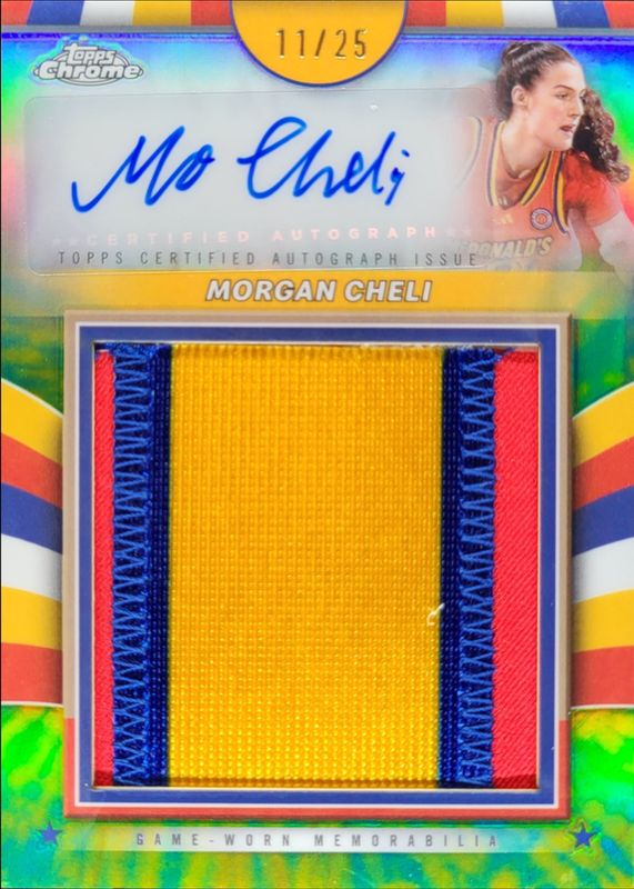 Morgan Cheli 2024 Topps Chrome McDonald's All-American #GPA-MC Golden Patch Autographs - Tie-Dye /25 RAW