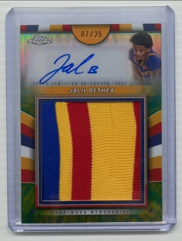 Jalil Bethea 2024 Topps Chrome McDonald's All-American #GPA-JB Golden Patch Autographs - Tie-Dye /25 RAW