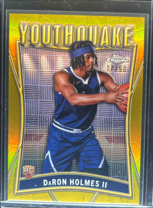 DaRon Holmes II 2024 Topps Chrome #YQ-15 Youthquake - Gold Refractor /50 Rookie RAW