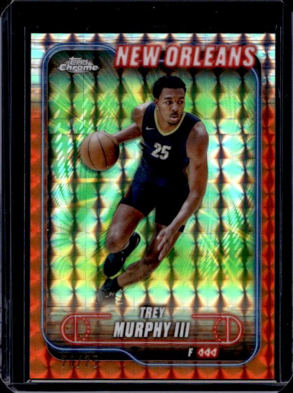 Trey Murphy III 2024 Topps Chrome #144 Orange Geometric Refractor /25 RAW