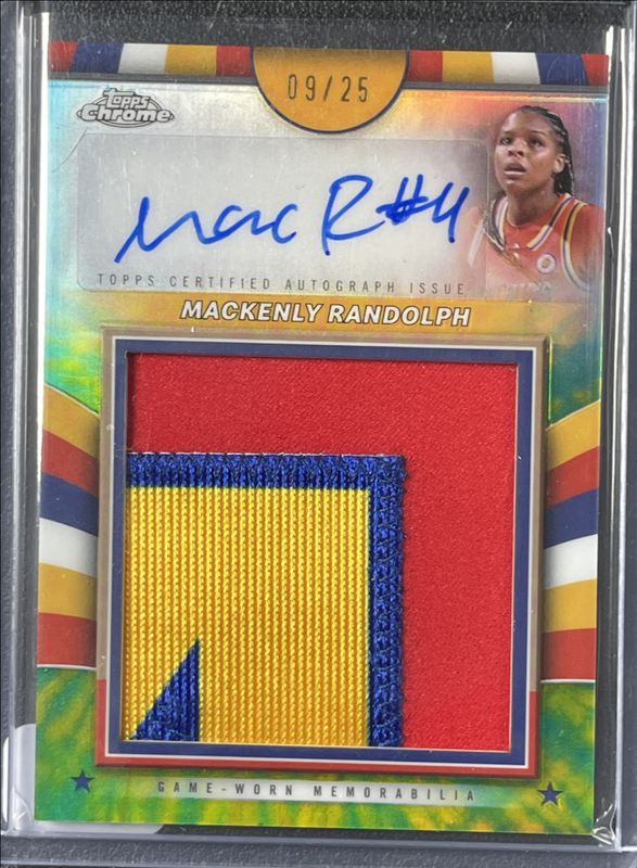 Mackenly Randolph 2024 Topps Chrome McDonald's All-American #GPA-MR Golden Patch Autographs - Tie-Dye /25 RAW