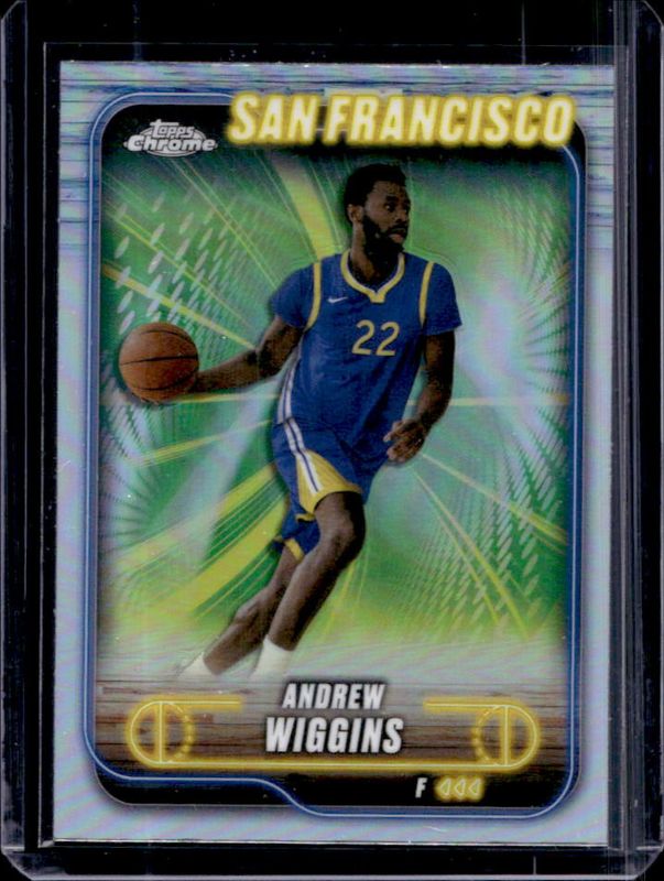 Andrew Wiggins 2024 Topps Chrome #155 Refractor RAW