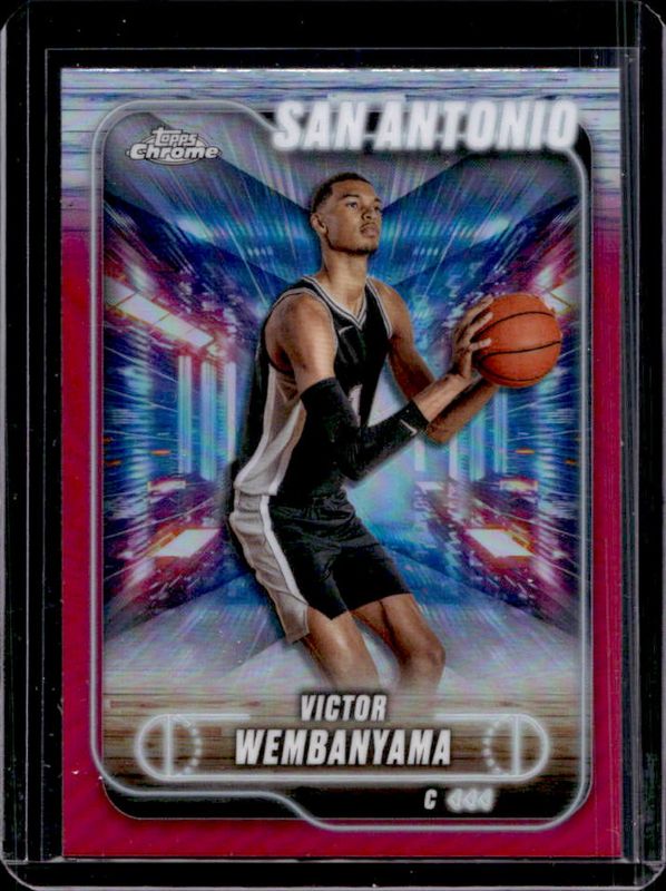 Victor Wembanyama 2024 Topps Chrome #193 Magenta Refractor RAW