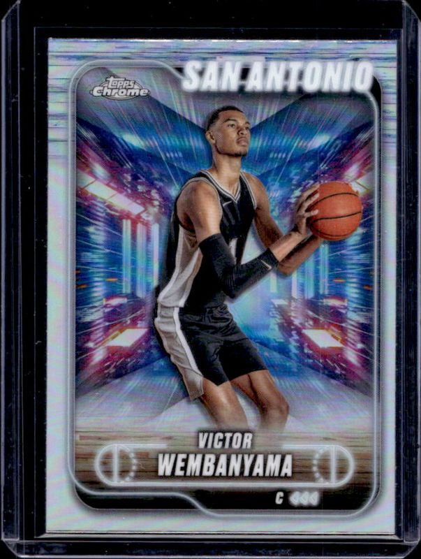 Victor Wembanyama 2024 Topps Chrome #193 Refractor RAW