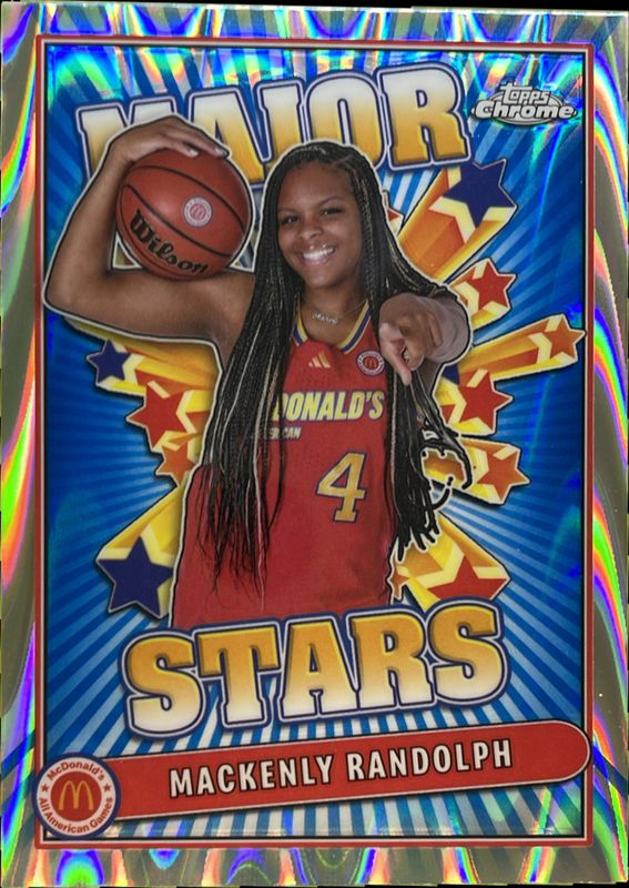 Mackenly Randolph 2024 Topps Chrome McDonald's All-American #SES-MAR Major Stars - Blue RayWave Refractor RAW