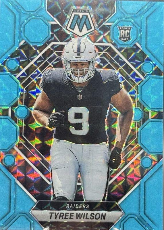 Tyree Wilson 2023 Mosaic #372 Blue Fluorescent /15 Rookie RAW