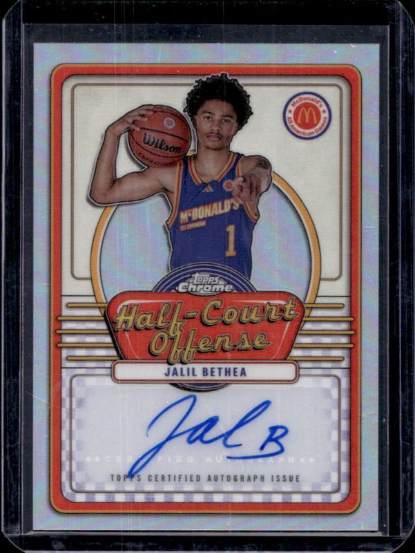 Jalil Bethea 2024 Topps Chrome McDonald's All-American #IML-JAB Half-Court Signatures RAW