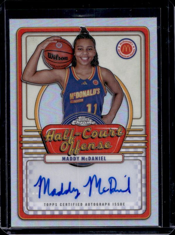 Maddy McDaniel 2024 Topps Chrome McDonald's All-American #IML-MAD Half-Court Signatures RAW