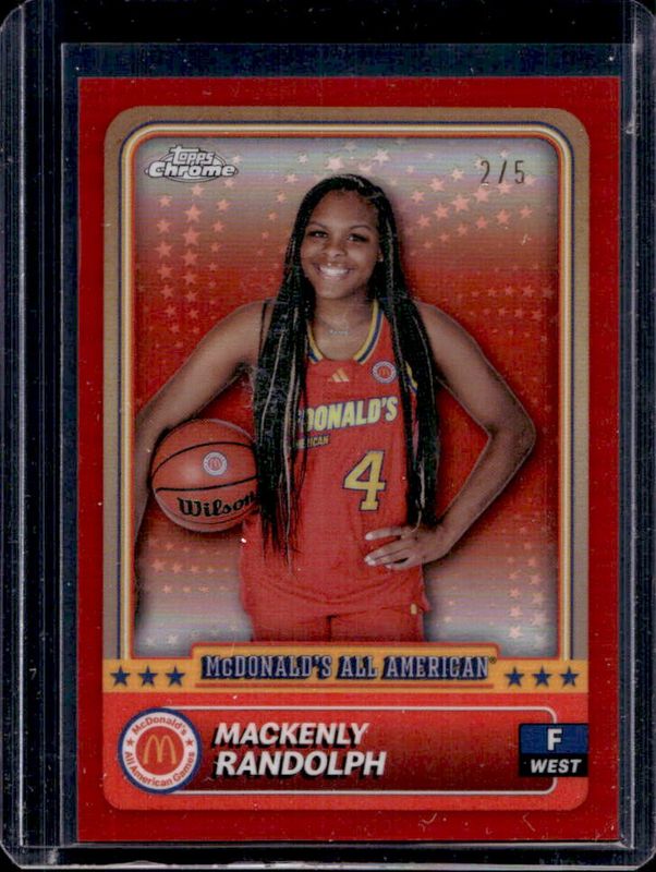 Mackenly Randolph 2024 Topps Chrome McDonald's All-American #71 Red Refractor /5 RAW