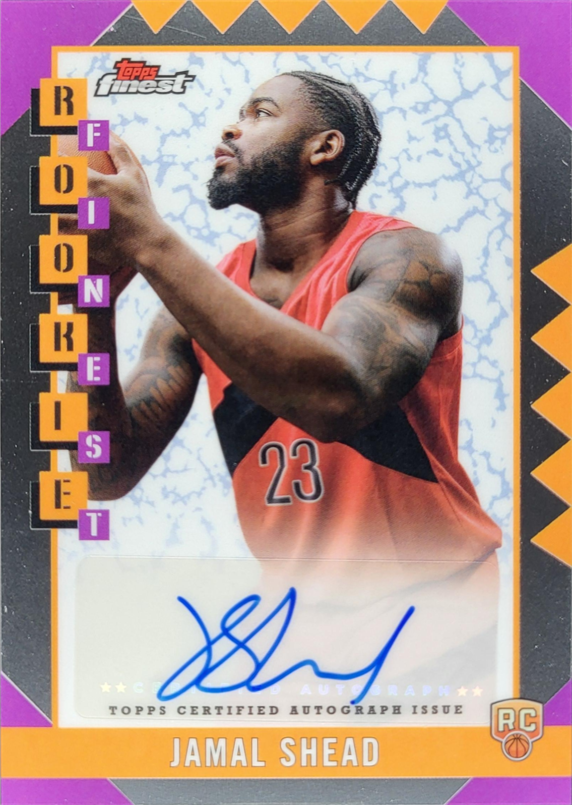 Jamal Shead 2024 Topps Finest #RFA-JS Rookie Finest Autographs Price ...