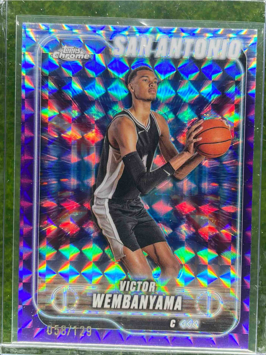 Victor Wembanyama 2024 Topps Chrome #193 Purple Geometric