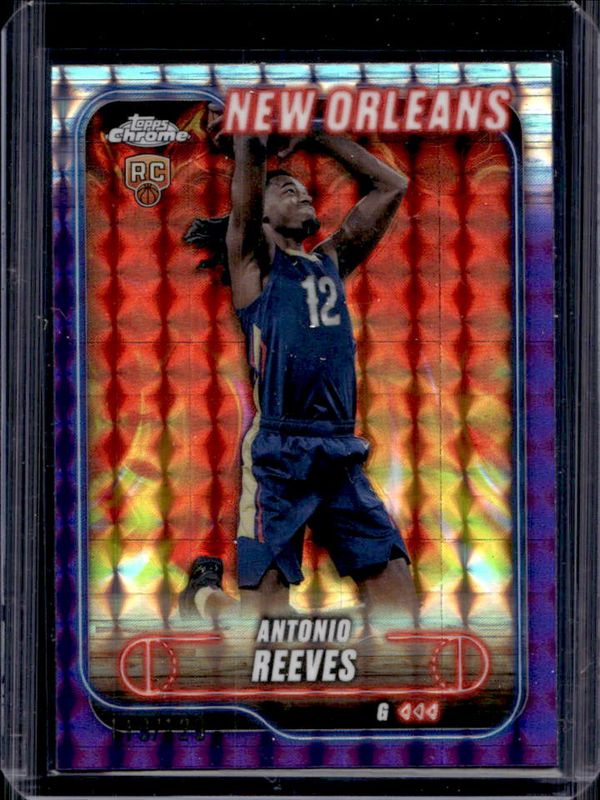 Antonio Reeves 2024 Topps Chrome #131 Purple Geometric Refractor /129 RAW