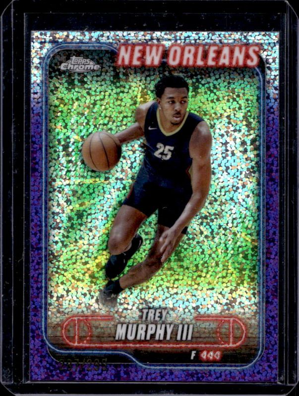 Trey Murphy III 2024 Topps Chrome #144 Purple Speckle Refractor /299 RAW