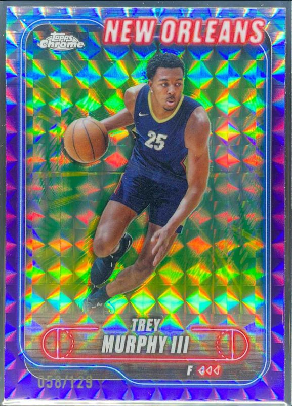 Trey Murphy III 2024 Topps Chrome #144 Purple Geometric Refractor /129 RAW