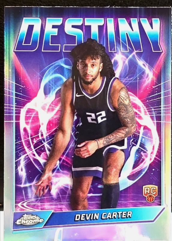 Devin Carter 2024 Topps Chrome #D-10 Destiny - Refractor Rookie RAW
