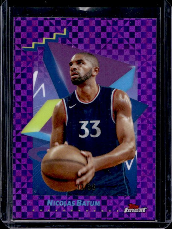 Nicolas Batum 2024 Topps Finest #135 Base Uncommon - Purple X-Fractor /99 RAW