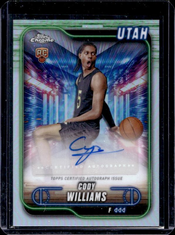 Cody Williams 2024 Topps Chrome #TCA-CWI Chrome Autographs - Refractor Rookie RAW