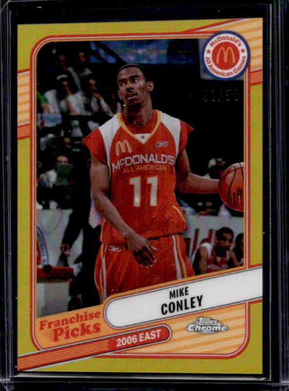 Mike Conley 2024 Topps Chrome McDonald's All-American #REA-MCO Franchise Picks - Gold Refractor /50 RAW
