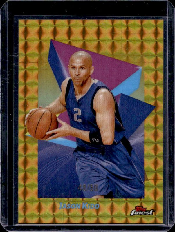 Jason Kidd 2024 Topps Finest #23 Base Common - Gold Geometric Refractor /50 RAW