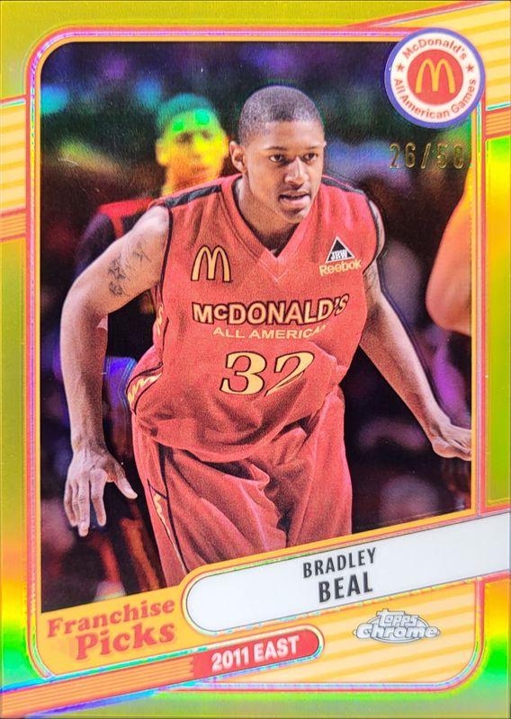 Bradley Beal 2024 Topps Chrome McDonald's All-American #REA-BRA Franchise Picks - Gold Refractor /50 RAW