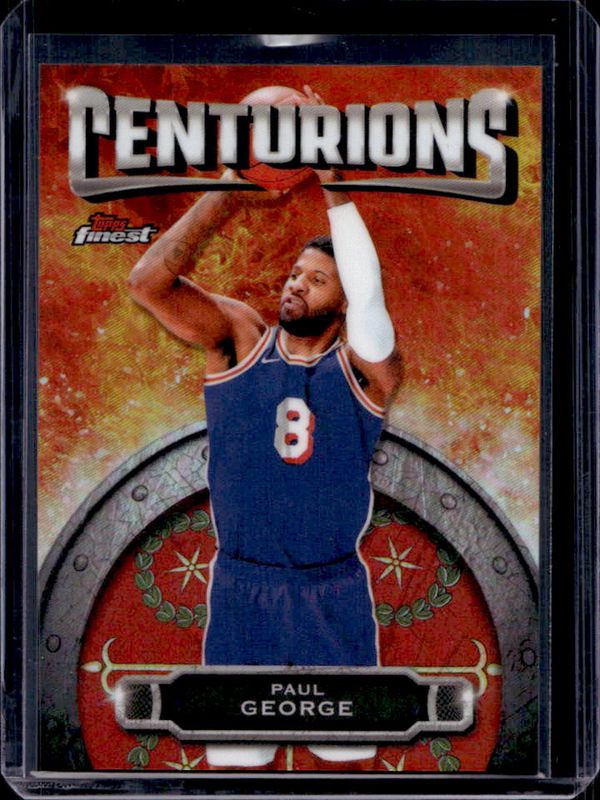 Paul George 2024 Topps Finest #C-7 Centurions RAW