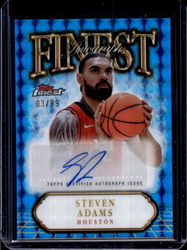 2024 Topps Finest #FA-SA Finest Autographs - Blue Geometric Refractor /99