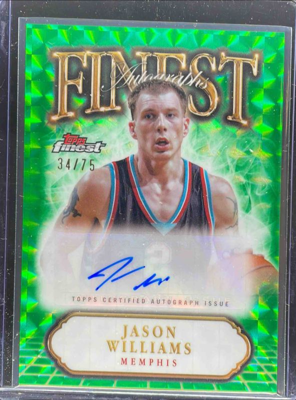 2024 Topps Finest #FA-JW Finest Autographs - Green Geometric Refractor /75