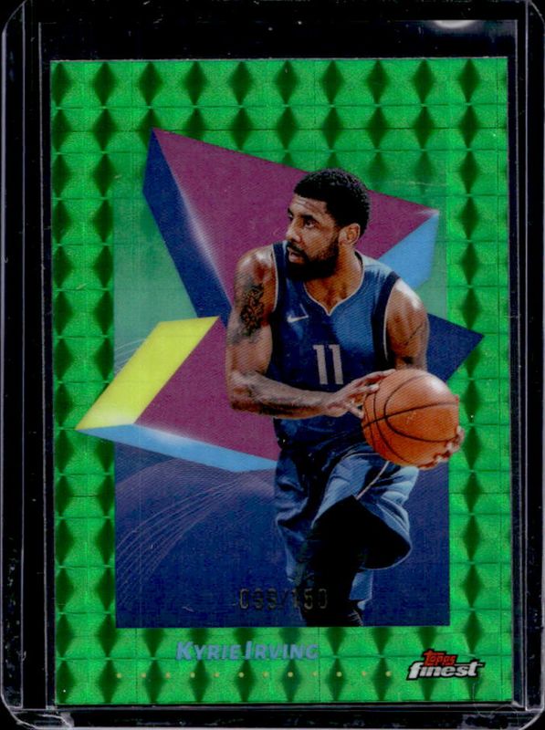 Kyrie Irving 2024 Topps Finest #22 Base Common - Green Geometric Refractor /150 RAW