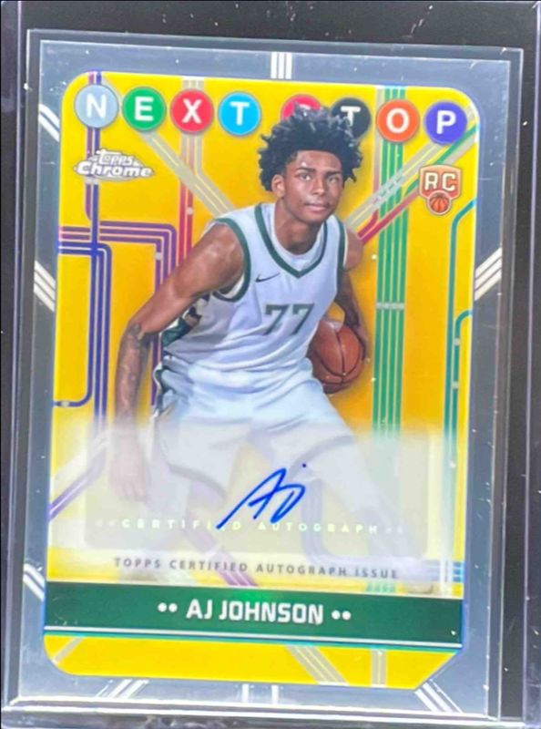 AJ Johnson 2024 Topps Chrome #NSS-AJ Next Stop Signatures Rookie RAW