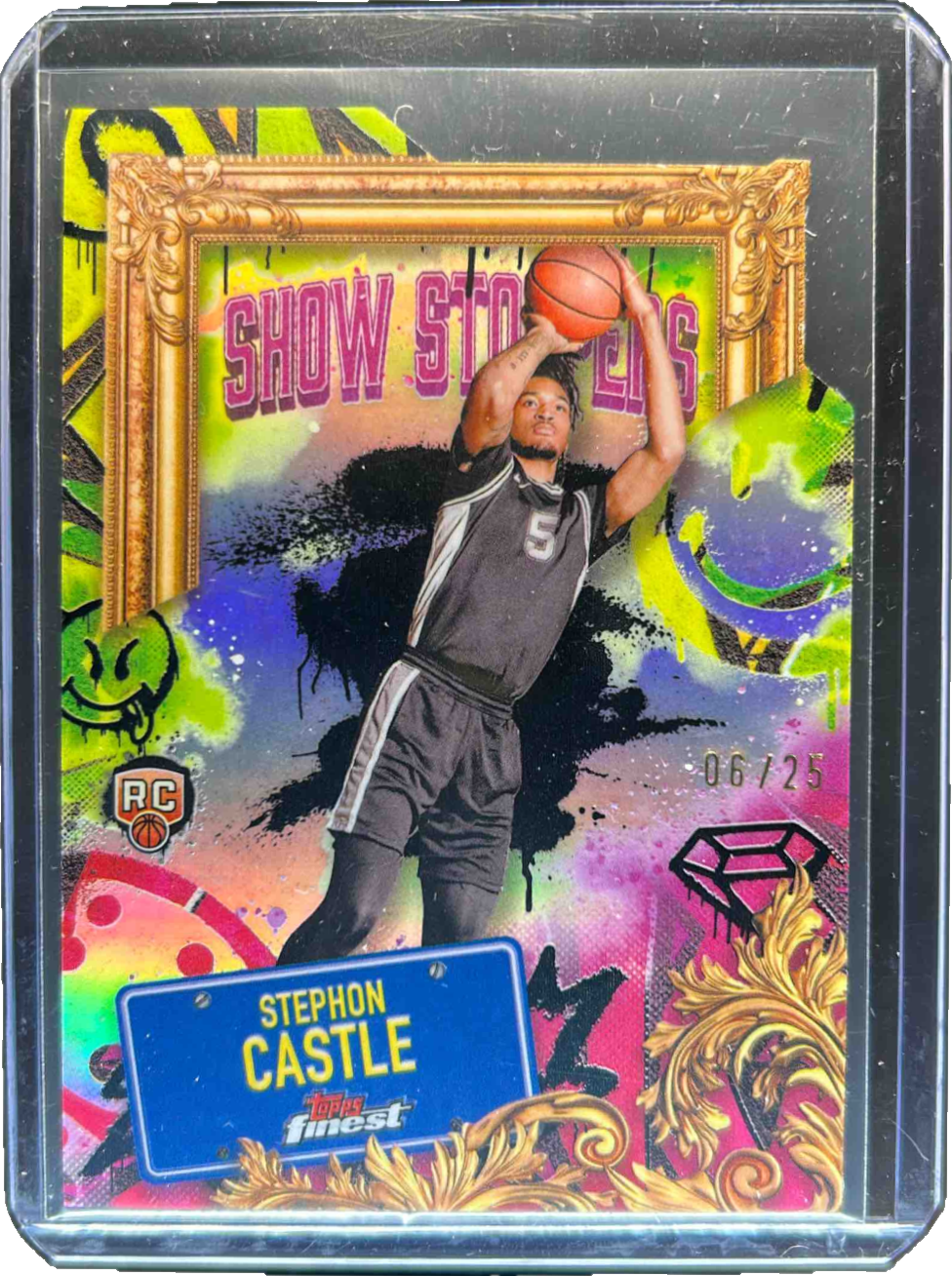 Stephon Castle 2024 Topps Finest #S-25 Showstoppers - Black