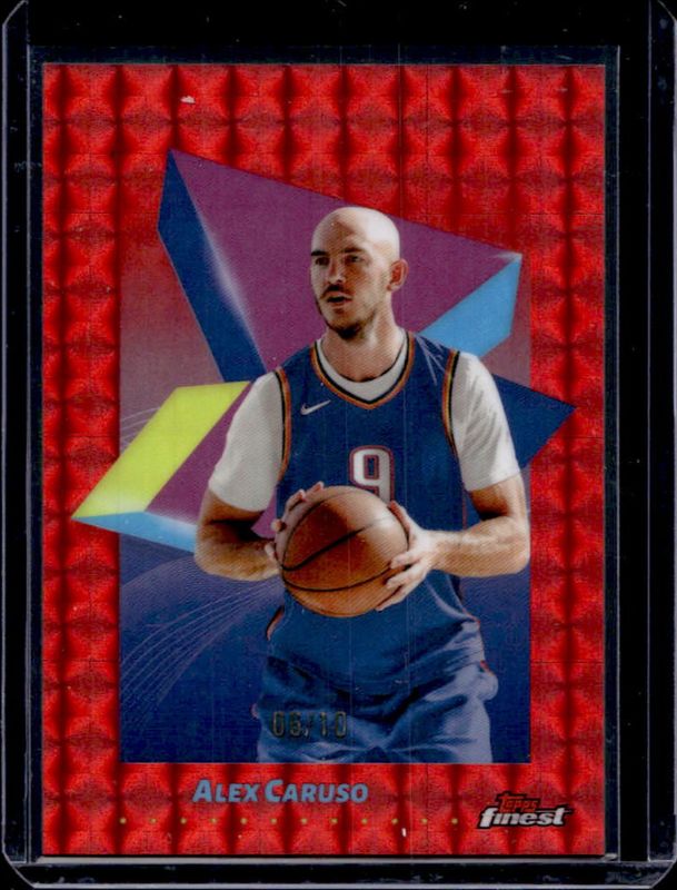 2024 Topps Finest #70 Base Common - Red Geometric Refractor /10