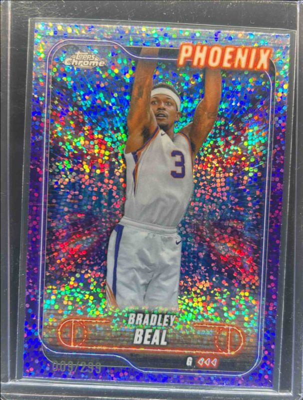 Bradley Beal 2024 Topps Chrome #170 Purple Speckle Refractor /299 RAW