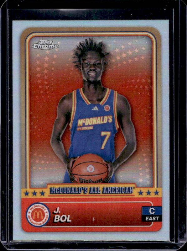 J Bol 2024 Topps Chrome McDonald's All-American #76 Refractor RAW