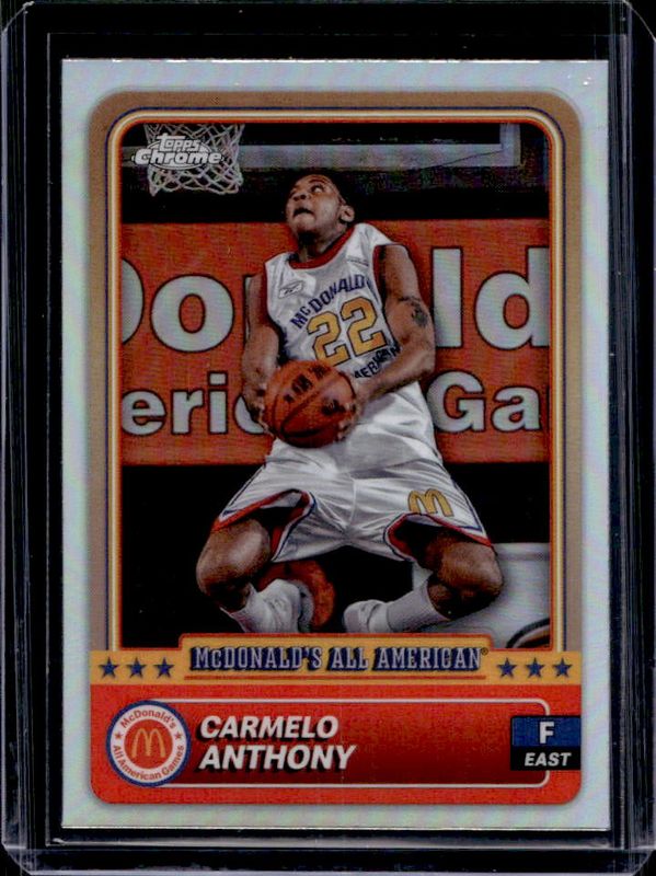 Carmelo Anthony 2024 Topps Chrome McDonald's All-American #43 Refractor RAW