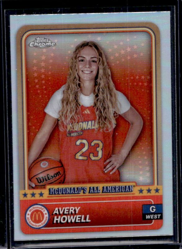 Avery Howell 2024 Topps Chrome McDonald's All-American #67 Refractor RAW