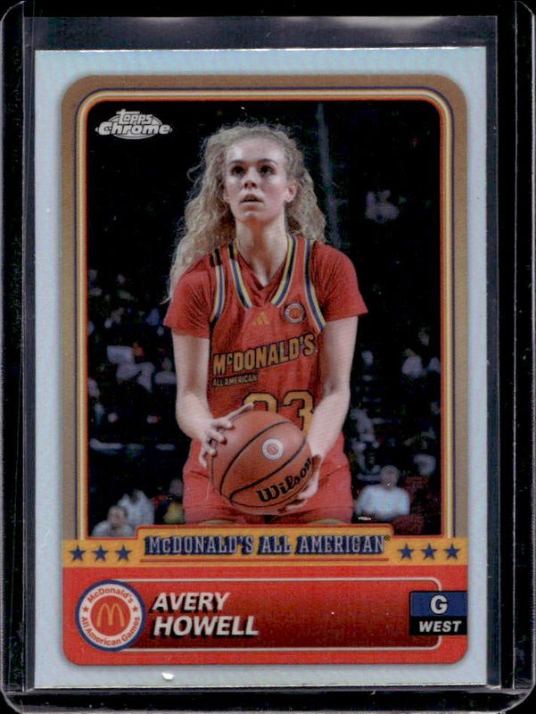 Avery Howell 2024 Topps Chrome McDonald's All-American #17 Refractor RAW
