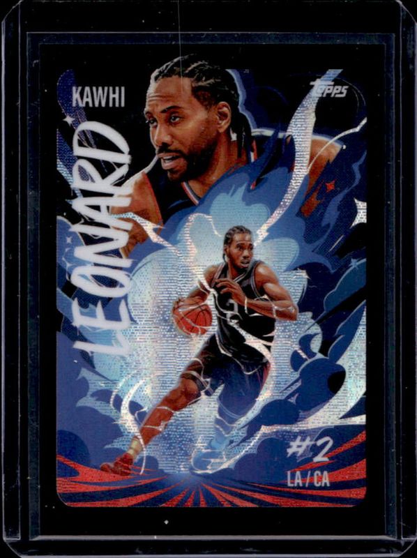 Kawhi Leonard 2024 Topps Chrome #UVAS-12 Ultra Violet All Stars RAW